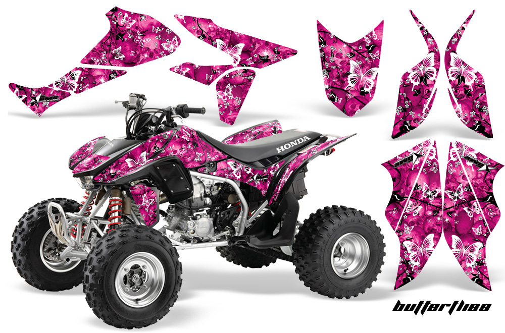 Honda TRX450 Graphics Kit BUTTERFLIES PINK